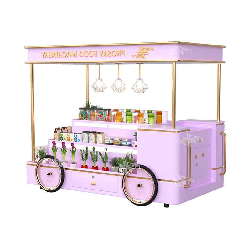 Prosky Popular Street Mobile Fruit Ice Cream Cake Cake Food Cart à vendre Chariot de café Hot Dog Aliments électriques Van Food and Beverage Vendre