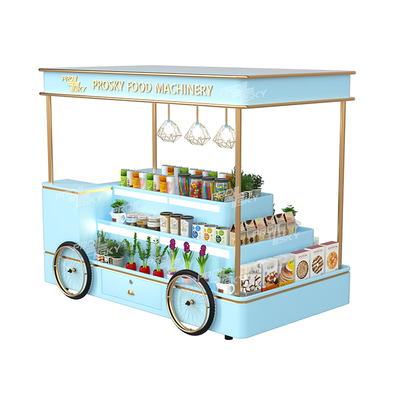 Prosky Popular Street Mobile Fruit Ice Cream Cake Cake Food Cart à vendre Chariot de café Hot Dog Aliments électriques Van Food and Beverage Vendre