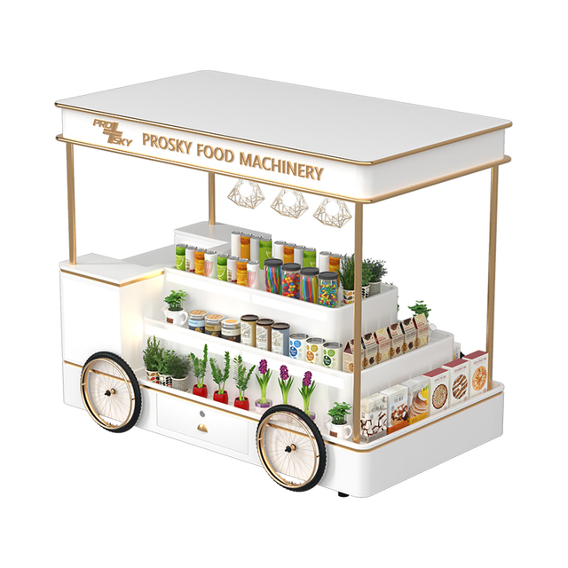 Prosky Mini Fast Food Truck Hotdog Carts Ice Cream Trailers Food Car Mobile Food Café Cart Hot Dog Cart