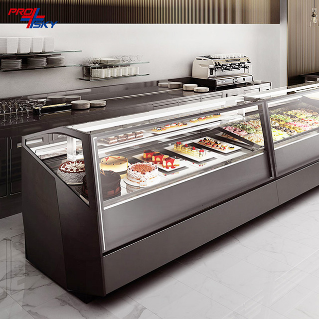 Prosky Super Vision Ice Cream Display Fridge / Topening Design Ice Ice Cream Showcase Freezer