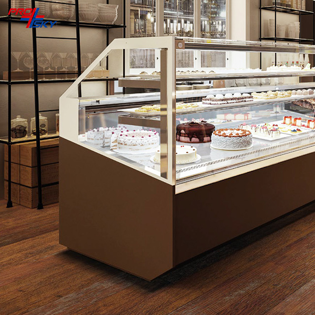 Prosky Glass Door Plat Top Centre commercial Centre de glace à la hotsale Fixage de gâteau à la crème glacée