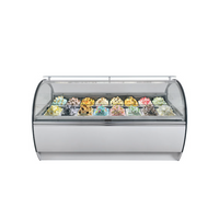 Prosky Curved Glass Wholesake Mini Supermarket Cabinet Ice Cream Displateur avec lumière LED