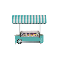 Prosky en acier inoxydable sûr Push Ice Cream Carts avec roues 